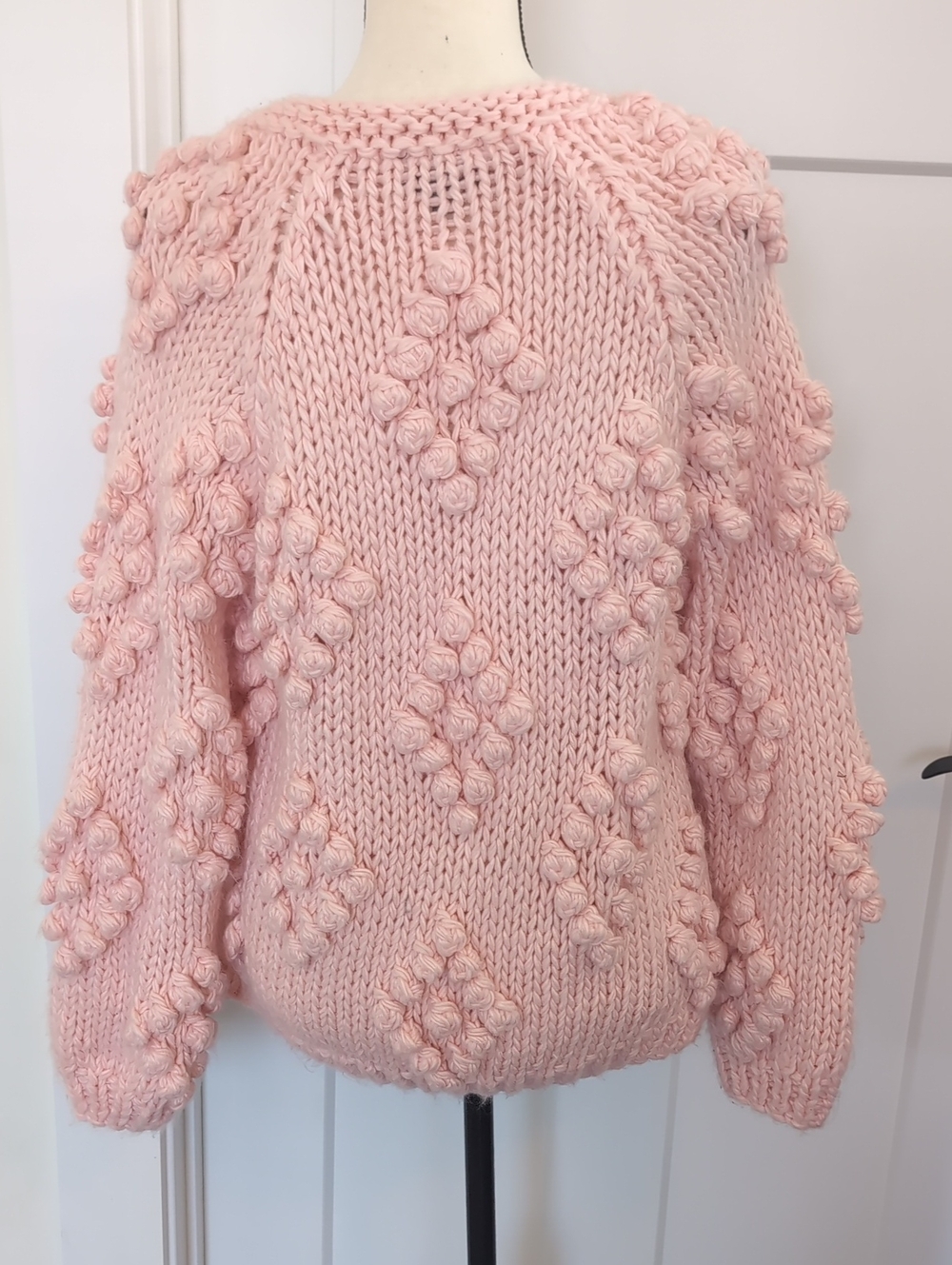 Modcloth Light Pink Popcorn Bobble Knit Cardigan - Picture 2 of 3